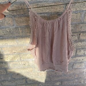 Women's Pink Sleeveless Top